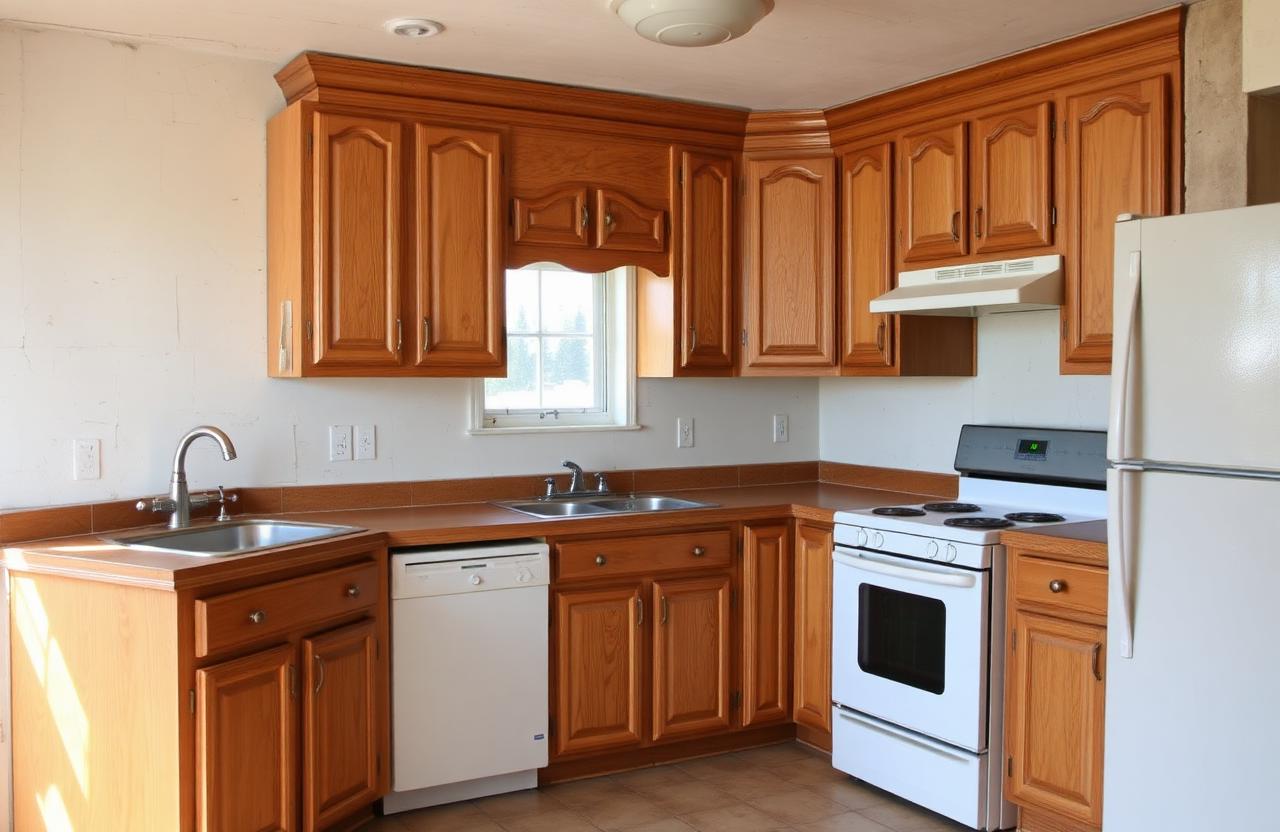 Custom kitchen millwork before